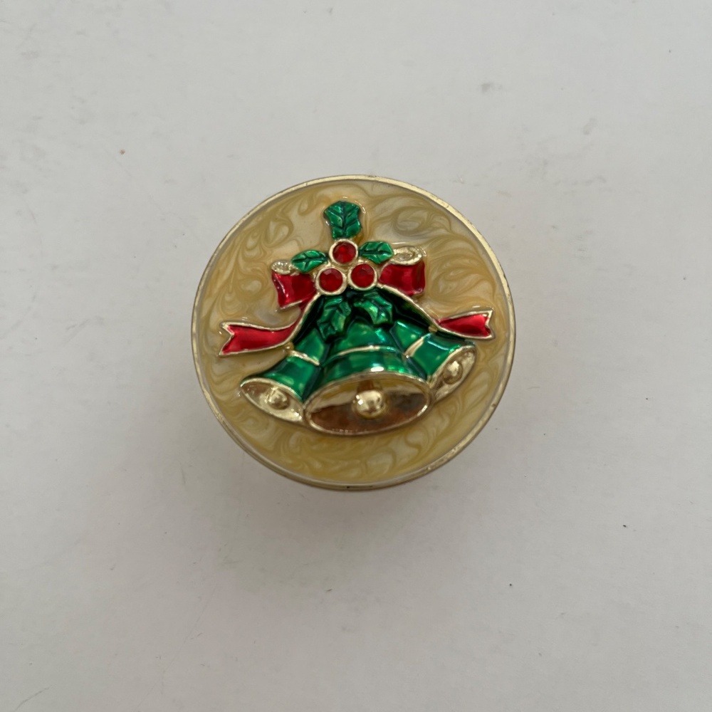 SET OF 2 VINTAGE BOMBAY COMPANY ENAMELED CHRISTMAS TEA LIGHT SET